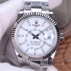 Sky-Dweller 326934 Noob Factory SS 904L White Dial Swiss 9001 V2