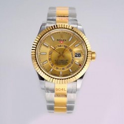 Sky-Dweller 326933 JWF YG & SS 904L Champagne Dial Swiss 9001 V2