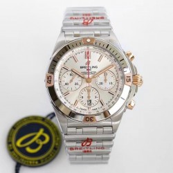 Chronomat B01 GF SS & RG White Dial Swiss 7750