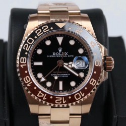 GMT-Master II 126715 CHNR GMF RG on SS 904L Black Dial Swiss VR 3285 V6