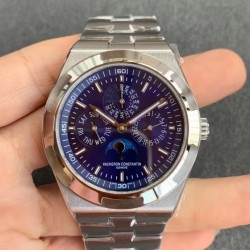 Overseas Ultra Thin Perpetual Calendar 4300V 8F SS Blue Dial Swiss 1120 QP/1 (Free Straps)