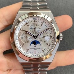 Overseas Ultra Thin Perpetual Calendar 4300V 8F SS Silver Dial Swiss 1120 QP/1 (Free Straps)