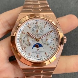 Overseas Ultra Thin Perpetual Calendar 4300V 8F RG White Dial Swiss 1120 QP/1 (Free Straps)