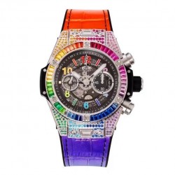 Big Bang Unico Rainbow ZF SS & Diamond Skeleton Dial Swiss HUB1242