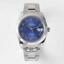 Datejust 41 126334 WF SS 904L Blue Roman Dial Oyster Bracelet Swiss VR 3235
