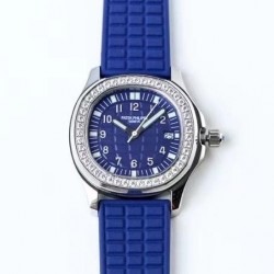 Aquanaut Luce Lady 5067A PPF SS & Diamond Blue Dial Blue Strap Swiss Ronda Quartz