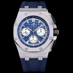 Royal Oak Offshore 43mm RF SS Blue Dial Blue Rubber Strap Swiss 4401