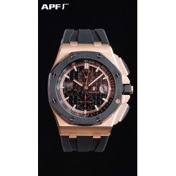 Royal Oak Offshore 26401RO APF RG Black Dial Black Rubber Strap Swiss 3126
