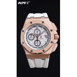 Royal Oak Offshore 26408RO APF RG White Dial White Rubber Strap Swiss 3126