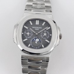 Nautilus Perpetual Calendar 5740 GRF SS Black Dial Swiss 240 PS