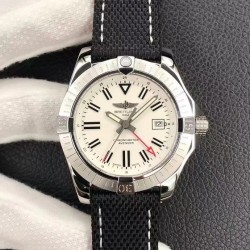 Avenger GMT 43mm OXF SS White Dial Black Nylon Strap Swiss 2836