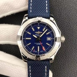 Avenger GMT 43mm OXF SS Blue Dial Blue Nylon Strap Swiss 2836