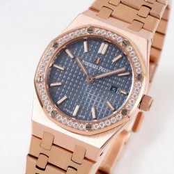 Royal Oak Lady 33mm 8F RG & Diamond Blue Dial Swiss Quartz