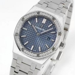 Royal Oak Lady 33mm 8F SS & Diamond Blue Dial Swiss Quartz