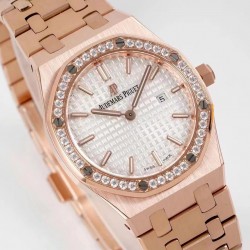 Royal Oak Lady 33mm 8F RG & Diamond White Dial Swiss Quartz