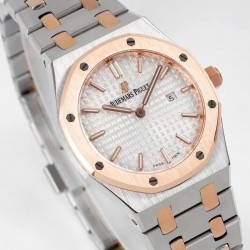 Royal Oak Lady 33mm 8F SS & RG White Dial Swiss Quartz
