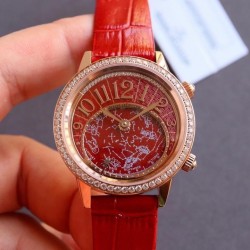 Rendez-Vous Moon Serenity 36mm Lady CCF RG & Diamond Red Dial Swiss 935