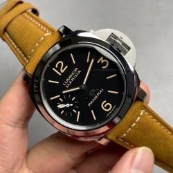 Luminor PAM416 Beverly Hills HWF SS Black Dial Brown Leather Strap Swiss 6497
