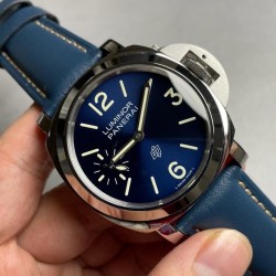 Luminor PAM1085 HWF SS Blue Dial Blue Leather Strap Swiss 6497