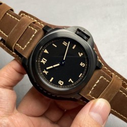 Luminor California PAM779 HWF PVD Black Dial Brown Leather Strap Swiss 6497
