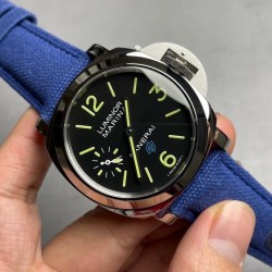 Luminor PAM777 HWF SS  Black Dial Blue Nylon Strap Swiss 6497