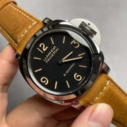 Luminor PAM914 HWF SS Black Dial Brown Leather Strap Swiss 6497