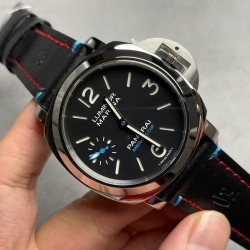 Luminor PAM724 Oracle Team USA HWF SS Black Dial Black Leather Strap Swiss 6497