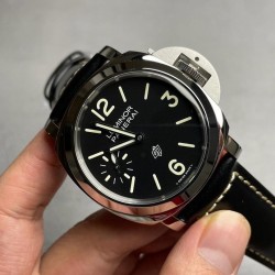 Luminor PAM1084 HWF SS Black Dial Black Leather Strap Swiss 6497