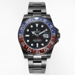 GMT-Master II 126710 Blaken PVD on SS 904L Black Dial Pepsi Bezel Swiss VR 3186 V4