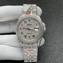 Datejust 41 JDF Diamond & SS 904L Arabic Dial Swiss 2824