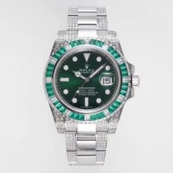 Submariner Date 116610 LV Noob Factory SS 904L & Green Diamond Green Dial Swiss 3135 V12