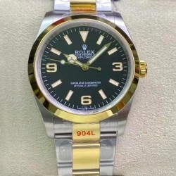 Explorer 124270 36mm JDF SS 904L & YG Black Dial Swiss VR3230