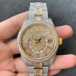 Sky-Dweller TWF Full Diamond & YG Diamond Dial Swiss 9001