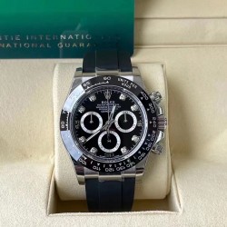 Daytona 116519 BTF SS 904L Black Dial Black Rubber Strap Swiss 4130