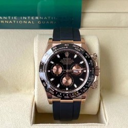 Daytona 116515 BTF RG Black Dial Black Rubber Strap Swiss 4130