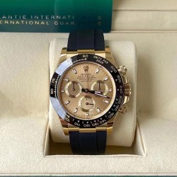 Daytona 116518 BTF Yellow Champagne Dial Black Rubber Strap Swiss 4130