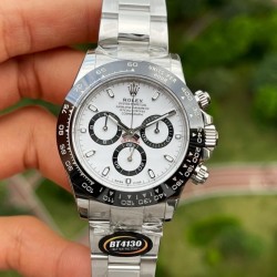 Daytona 116500 BTF SS 904L White Dial Ceramic Bezel Swiss 4130