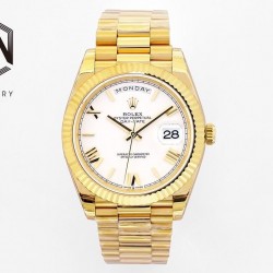 Day-Date 40mm EWF YG White Dial Roman Markers Swiss 2836