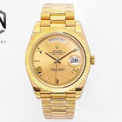 Day-Date 40mm EWF YG Champagne Dial Roman Markers Swiss 2836