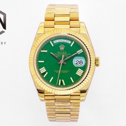 Day-Date 40mm EWF YG Green Dial Roman Markers Swiss 2836