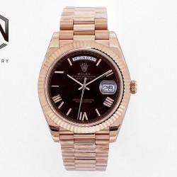 Day-Date 40mm EWF RG Black Dial Roman Markers Swiss 2836