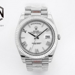 Day-Date 40mm EWF SS 904L White Dial Roman Markers Swiss 2836