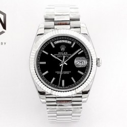 Day-Date 40mm EWF SS 904L Black Dial Swiss 2836