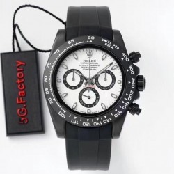 Daytona AET Remould 5GF Black Ceramic White Dial Black Rubber Strap Swiss 7750