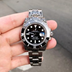 Submariner Date 116610 LN Hand Engraved SF SS 904L Black Dial Swiss 3135