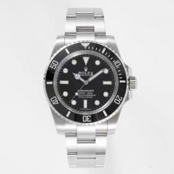Submariner 41 No Date 124060 Clean Factory SS 904L Black Dial Swiss VR 3230