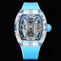 RM 53-02 Pablo Mac Donough RMF Sapphire Skeleton Blue Rubber Strap Dial Swiss Tourbillon