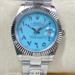 DateJust 41mm 126334 DIWF SS 904L Tiffany Blue Dial Arabic Markers Swiss 3235