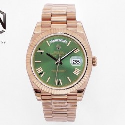 Day-Date 40mm EWF RG Green Dial Roman Markers Swiss 2836