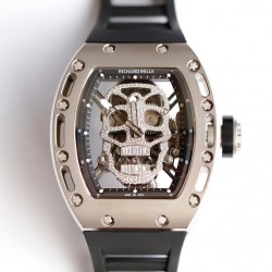 RM052 EURF Titanium Diamond Skull Dial Swiss Tourbillon